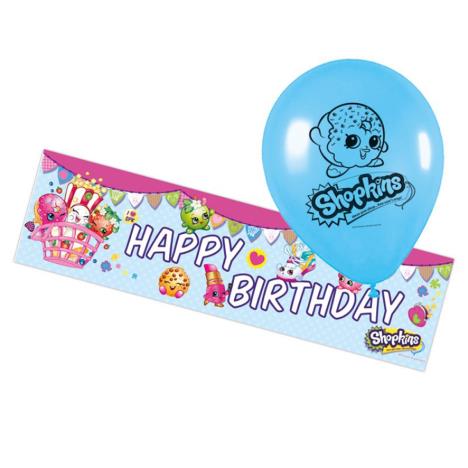 Shopkins Birthday Banner and Balloons Party Pack £2.39